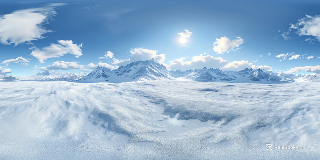 Snow Mountain Outdoor Sunny Day HDR texture