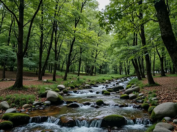 Wild Outdoor Forest Streams Trees Rainforest texture (ID:ffach069498)