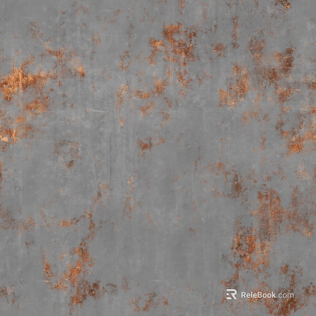 Grey Base Copper Rust Old Metal Finish texture