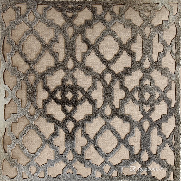Taupe patterned leather pillow fabric texture