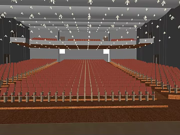 Modern red theater seat scene texture (ID:ffaeh117821)