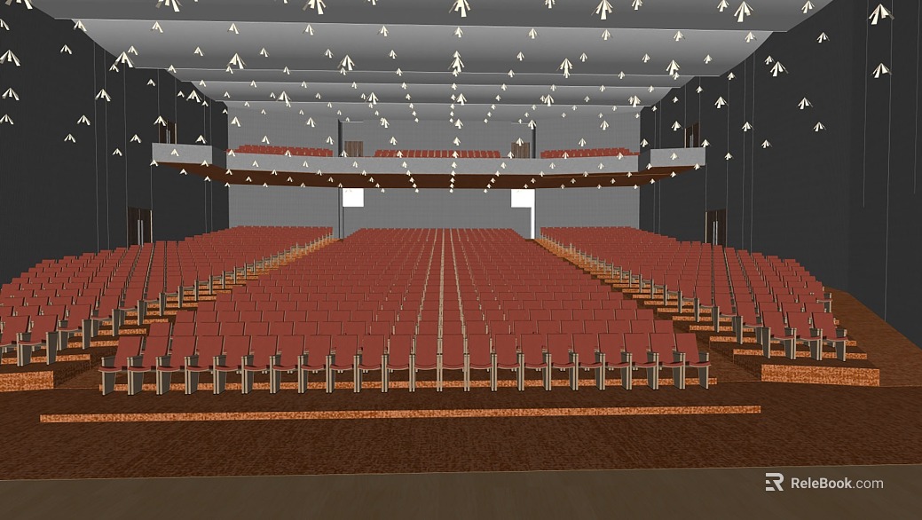 Modern red theater seat scene texture