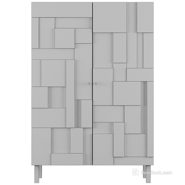 Light gray geometric splice door panel texture