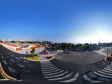 HDR city road traffic panorama texture (ID:ffach153103)