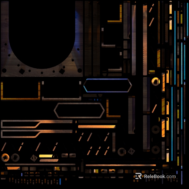 Technology wind metal machinery panel decoration texture
