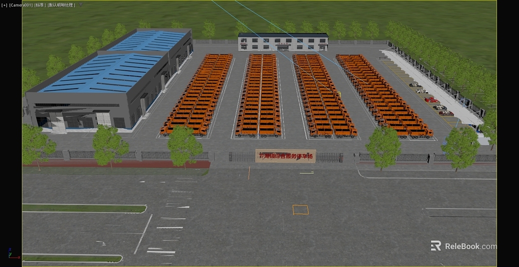 Freight parking lot logistics transfer yard texture