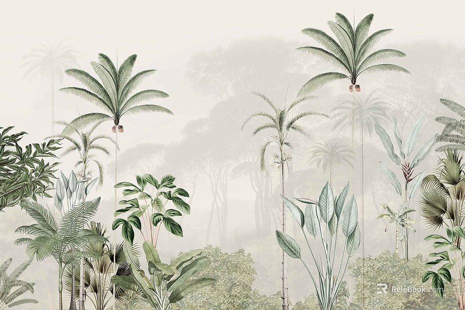 Plant painting texture