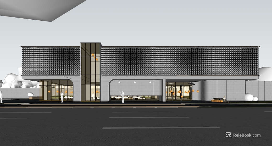 Appearance of modern gray commercial building texture