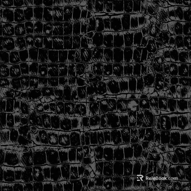 Black Crocodile-Embossed Leather texture