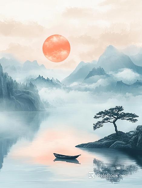 chinese landscape painting texture