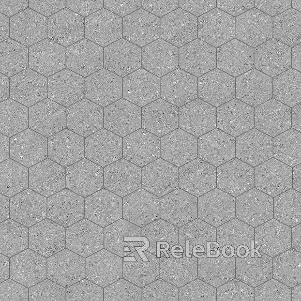 Hexagonal brick mosaic gray brick seamless texture