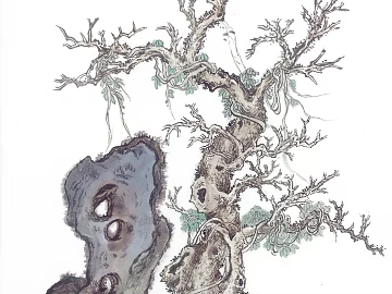 Ancient Tree Decorative Painting texture (ID:ffabf5459)