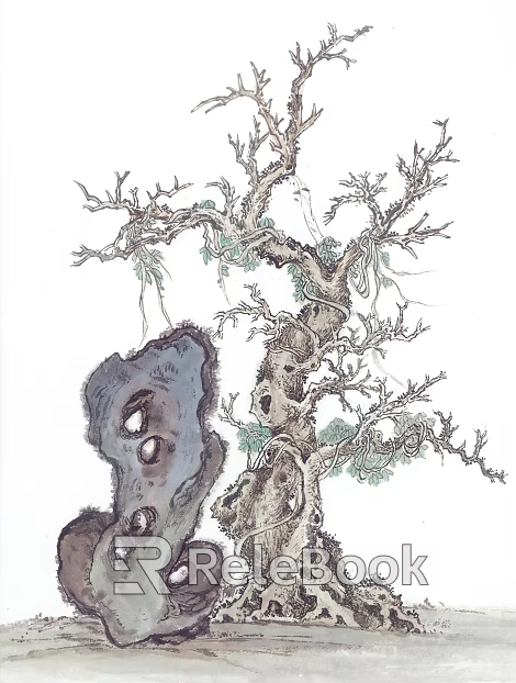 Ancient Tree Decorative Painting texture