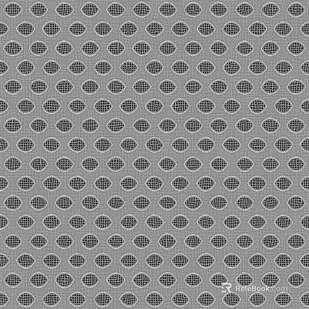 Printed pattern black and white bump texture