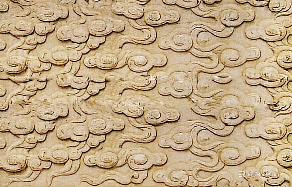 relief cloud carved black and white texture