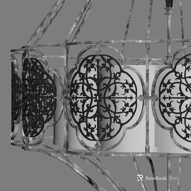 Retro black iron pattern lighting components texture