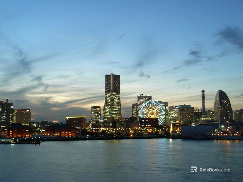 Night view of modern city texture