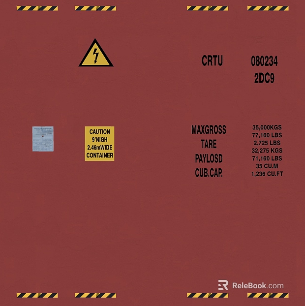Red-brown container box map texture