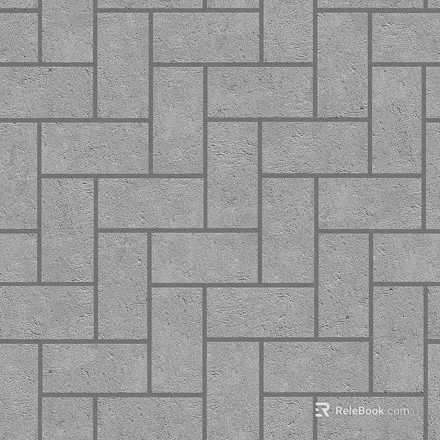 Herringbone pattern mosaic cement floor tile pavement road ground square paving texture