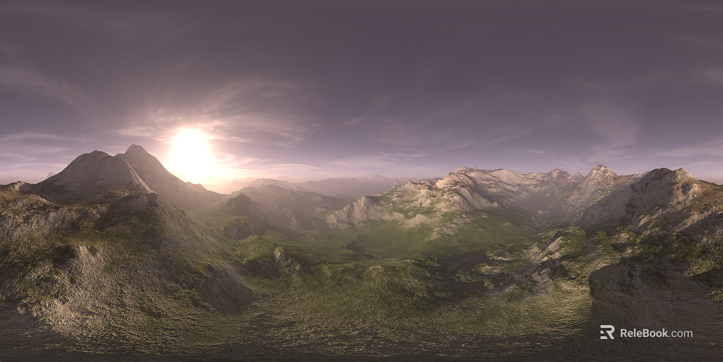 outdoor mountains sunset dusk hdr texture