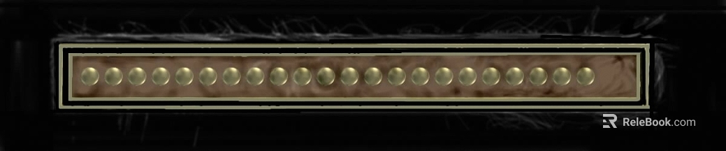 Gold Metal Rivet Decorative Strip Wall Component texture