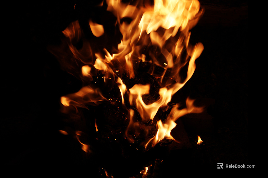 Modern spark flame bonfire texture