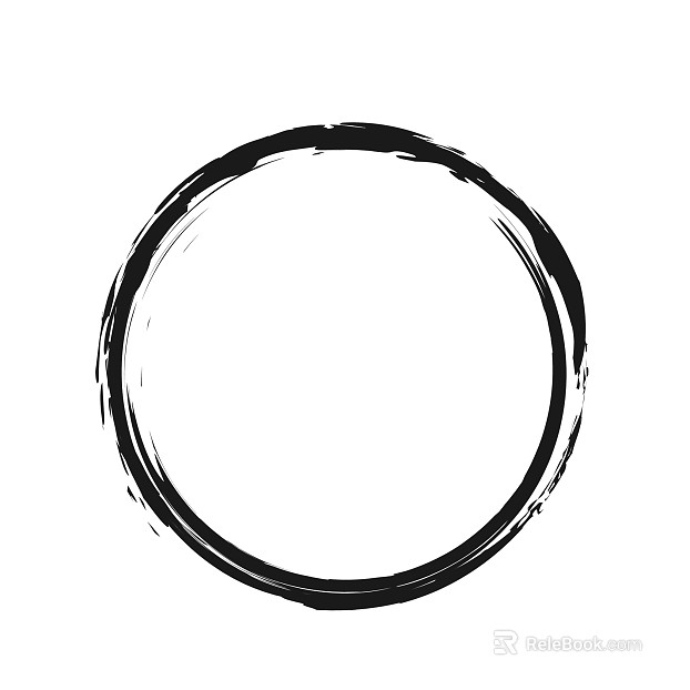 Chinese style ink ink ring round border ink texture