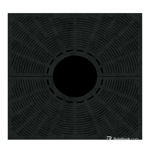 Black Perforated Metal Panel Wall Decoration texture