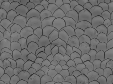 Dark gray fish scale tile wall 3d model