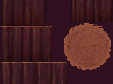 Dark brown log wall decoration texture (ID:ffaeh568196)