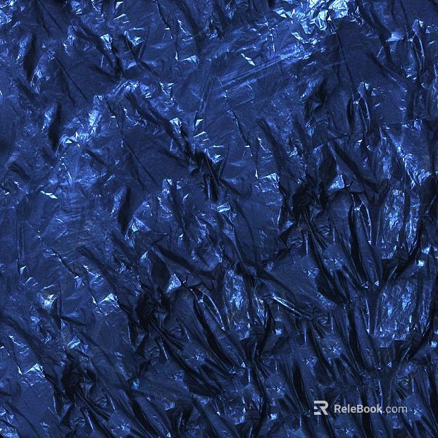 Dark blue pleated tin foil decoration material texture