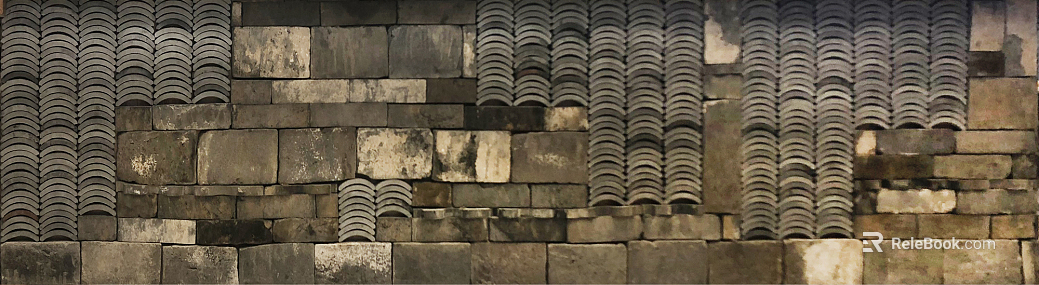 Culture lime tile modeling wall texture
