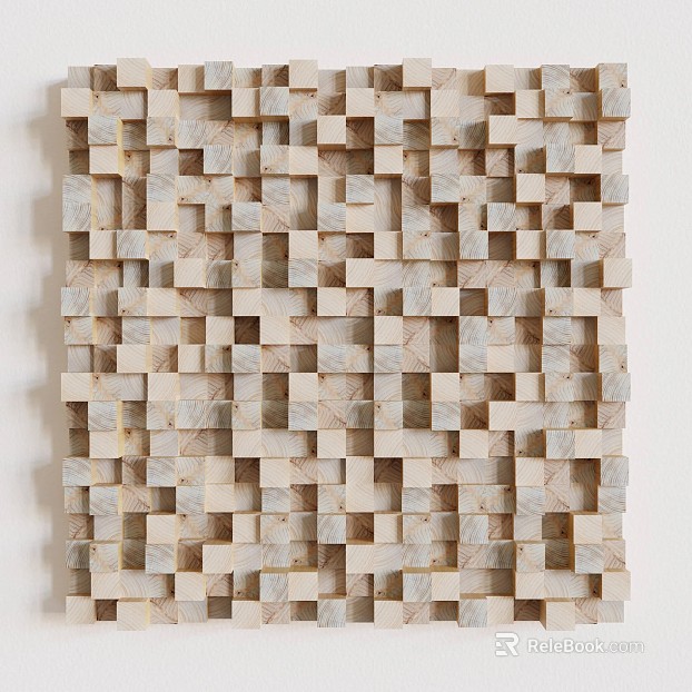 Log color solid wood three-dimensional mosaic background wall decoration texture