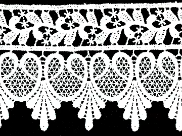 White lace trim, garment accessories 3d model