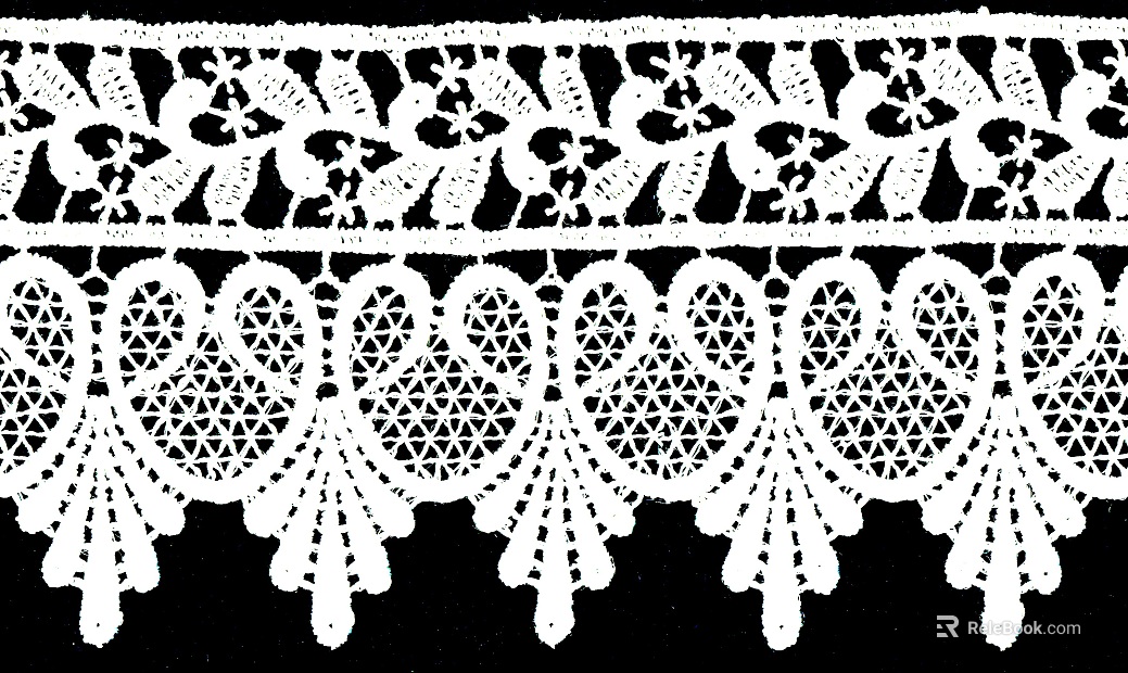 White lace trim, garment accessories texture