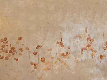 Silent Wind Beige Flower Art Paint Wall texture (ID:ffaeh692539)