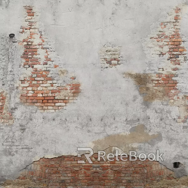 Brick wall Post-war wind red brick cement wall texture