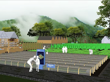 Idyllic Agricultural Demonstration Scene texture (ID:ffaeh312301)