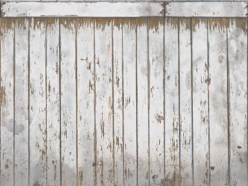Retro white paint dilapidated wood wall decoration 3d model