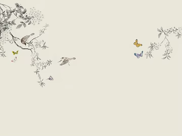 flower-and-bird painting 3d model