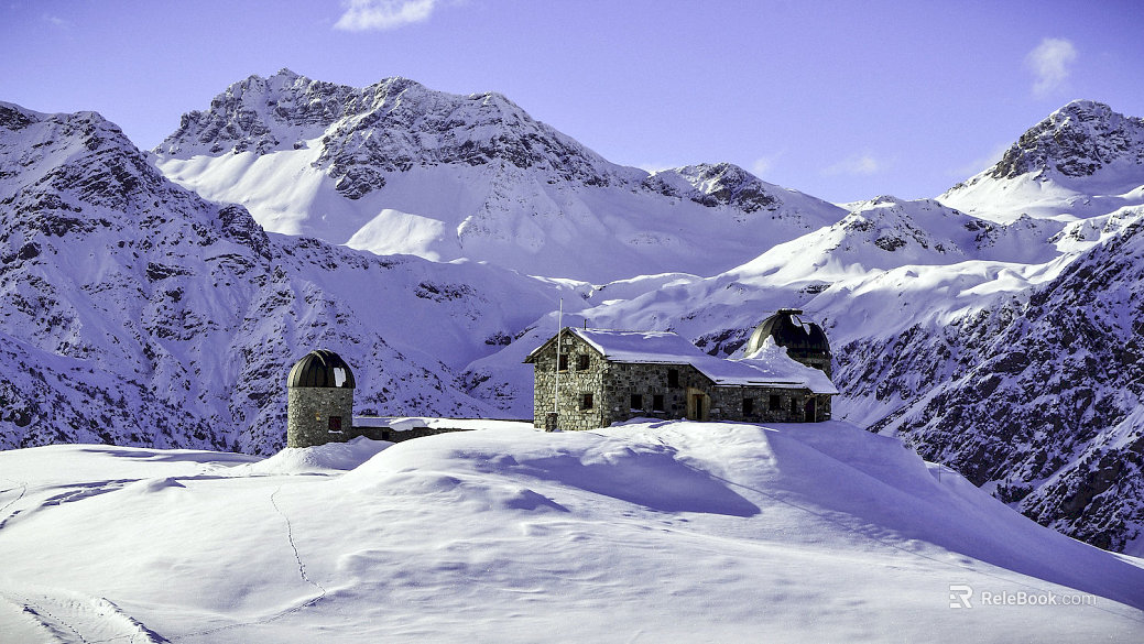 Exterior Environment Scenery Sky Glass Window Exterior Snow Mountain texture