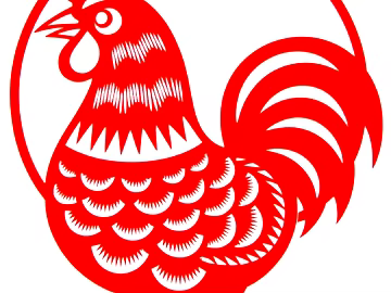 Folk Cock Paper-cut Painting Window texture (ID:ffach099023)
