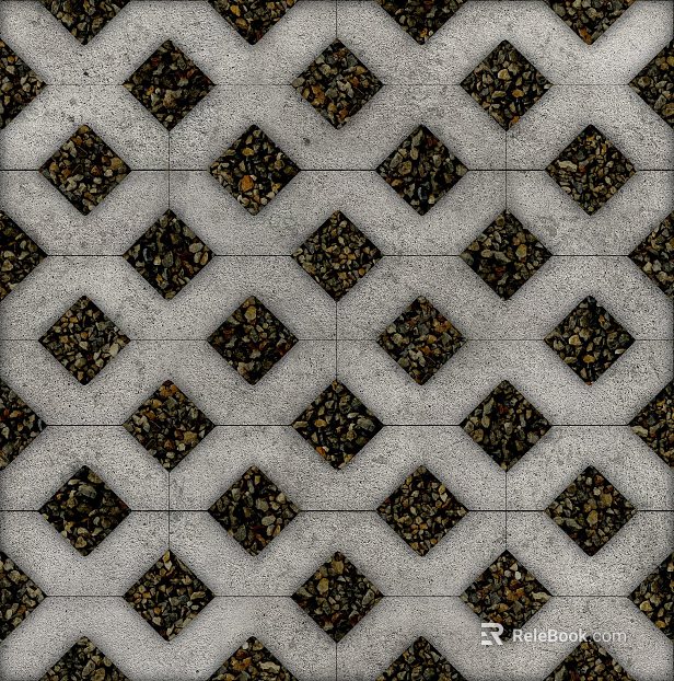 grass-planting brick texture