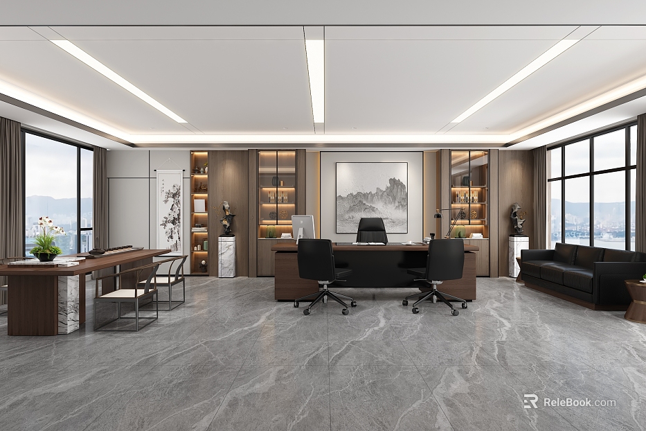 gray marble tile office space ground texture