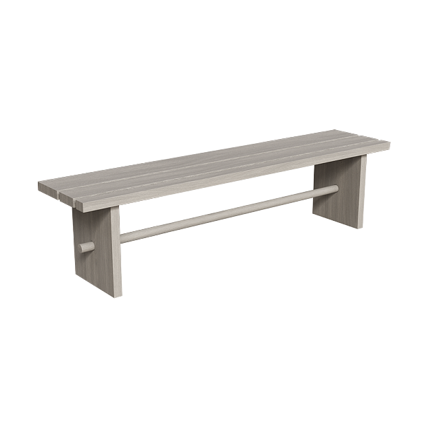 Light Grey Solid Wood Bench Household Seat texture