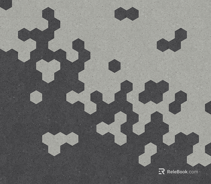 Geometric mosaic floor tile adhesive texture