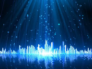 Blue science and technology wind city digital night view texture (ID:ffaeh828766)