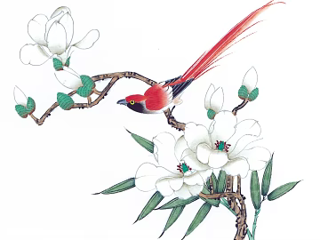 flower and bird decorative painting texture (ID:ffabf6656)