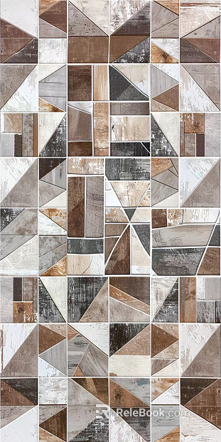 Geometric shape mosaic wall tile texture