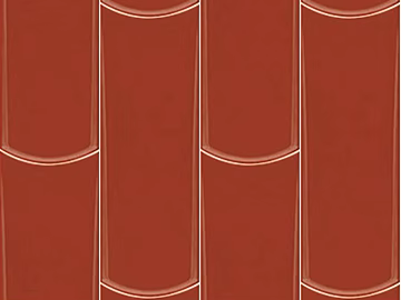 Feather Brick Forbidden City Red Porcelain Drill 3d model